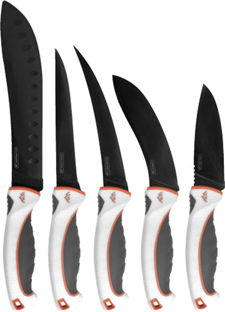 Picture of  Outdoor Edge Em1 Ergo Max Processing Kit 5Cr13mov Black Titanium Blade 5 Piece