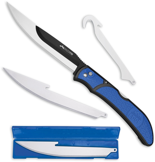 Picture of Outdoor Edge Edge Razor Fin 4-Blade Combo Set Blue Blister Pack RFU-50C