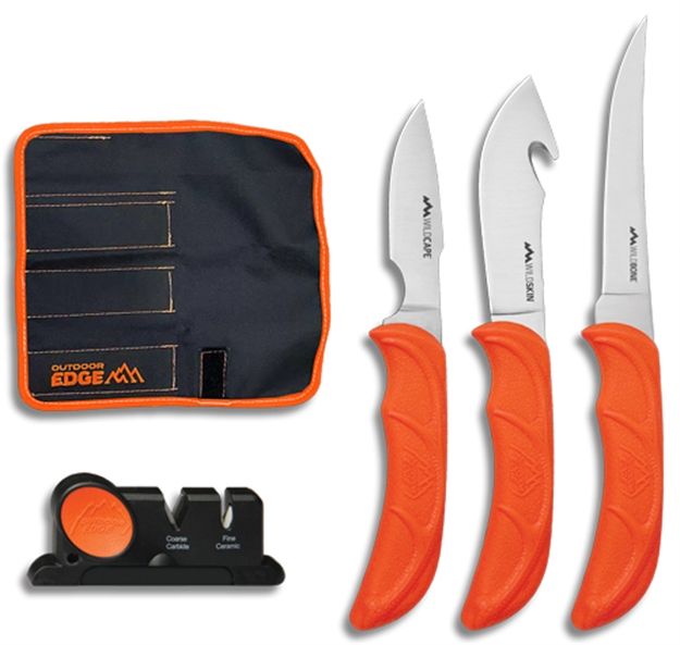 Picture of Outdoor Edge Edge Wildlite Knives 3Pk W/Sharpener/Roll PK Promo! P24WLRPC 743404402413
