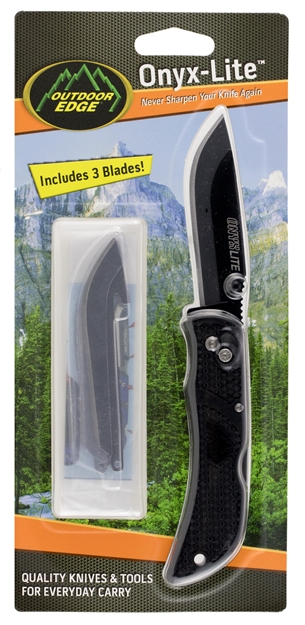 Picture of Outdoor Edge 3.0" Onyx-Lite (Black, 3-Blades)  Blister