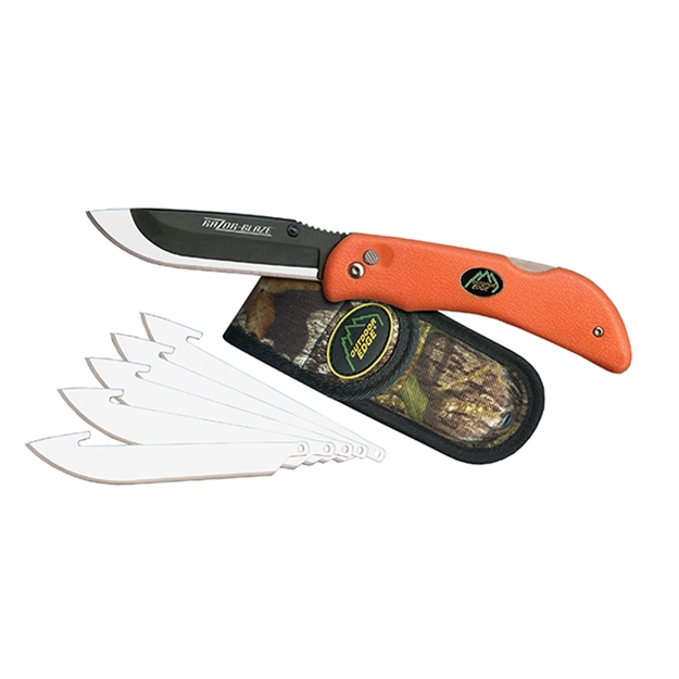 Picture of Outdoor Edge Rb20c Razorlite  3.50" Folding Plain Black Oxide 420J2 SS Blade Tpr Blaze Orange Handle RB-20C