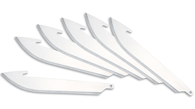 Picture of Outdoor Edge Rr6 Replacement Blades Razorlite Drop Point 3.50" 420J2 Stainless Steel Blade Silver 6 Blades RR-6