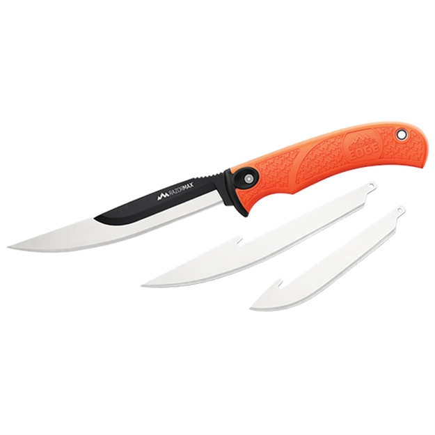 Picture of Outdoor Edge Razormax Replaceable Fixed Blade Knife, Orange, 6-Blades, Clam