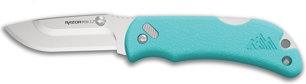 Picture of  Outdoor Edge Rms222c Razormini  2.20" Folding Plain 420J2 SS Blade Aqua Abs Polymer Handle