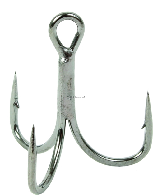 Picture of Owner Stinger-56 Treble Hook, Size 4, Needle Point, Short Shank, Forged Bend/Wide Gap, Heavy Wire, Black Chrome, 8 Per Pack 5656-071 054831099900