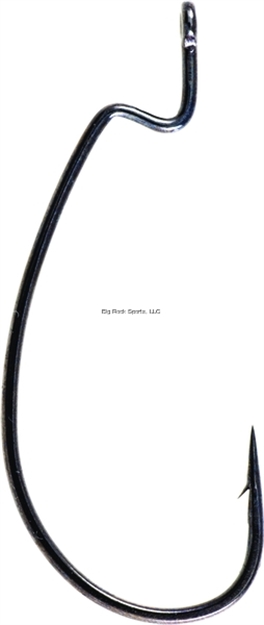 Picture of Owner All Purpose Softbait Hook, Size 4/0, Needle Point, Z Bend, 1X Strong, Black Chrome, 4 Per Pack