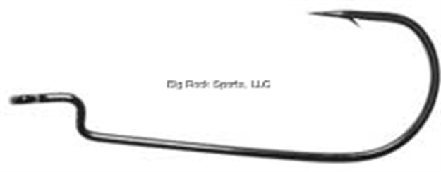 Picture of Owner All Purpose Worm Hook, Size 5/0, Needle Point, Round Bend, 1X Strong, Black Chrome, 4 Per Pack