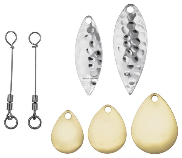 Picture of Owner Flashy Swimmer Kit-Silver Willow Leaf, Large, Silver, 4Pk