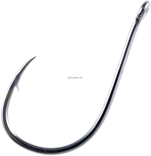 Picture of Owner Mosquito Bass Hook, Size 7/0, Needle Point, Forged Shank, Light Wire, Offset, All Purpose, Black Chrome, 3 Per Pack