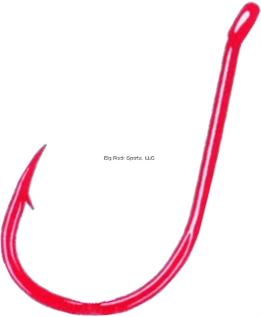 Picture of Owner Mosquito Octopus Hook Size 1, Needle Point, Forged Shank Light Wire, Offset, All Purpose, Red, 8 Per Pack