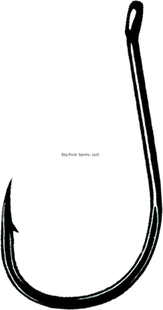 Picture of Owner Mosquito Octopus Hook Size 4, Needle Point, Forged Shank Light Wire, Offset, All Purpose, Black Chrome, 10 Per Pack