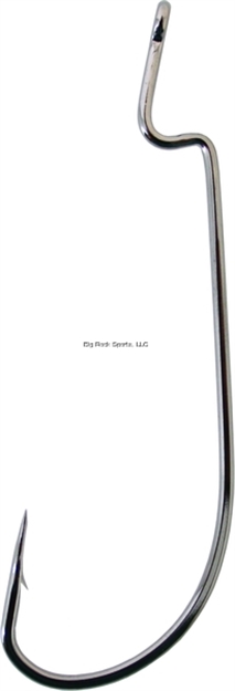 Picture of Owner Oversize Worm Hook With Cutting Point, Size 7/0, Forged Shank, Z Bend, Black Chrome, 5 Per Pack