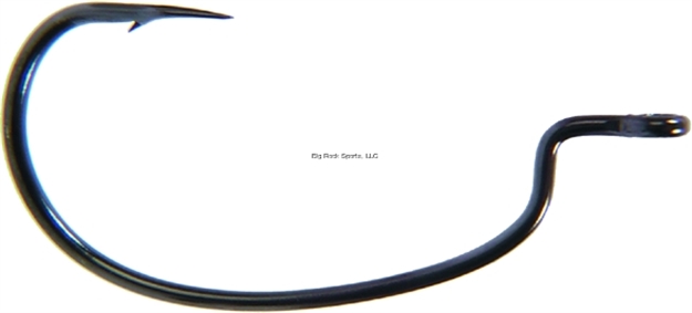 Picture of Owner Rig'n Bass N Hook With Cutting Point, Size 4/0, Short Shank, Wide Gap, Black Chrome, 5 Per Pack