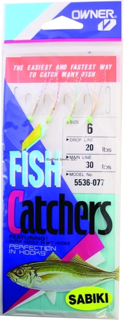 Picture of Owner Sabiki Mackerel Fish Skin 4Hks 1Pk Sz6 Gld W/Mackerel Skin