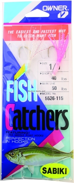 Picture of Owner Sabiki Squid Skirt 2Hks 1Pk Sz1/0 Nic W/Pink Green Glow Blacku Sil