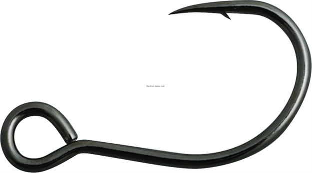 Picture of Owner Single Replacement Hook, Size 1/0, Needle Point, Xxx-Strong, Black Chrome, 4 Per Pack