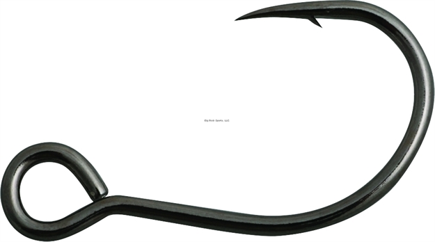 Picture of Owner Single Replacement Hook, Size 2/0, Needle Point, Xxx-Strong, Black Chrome, 3 Per Pack