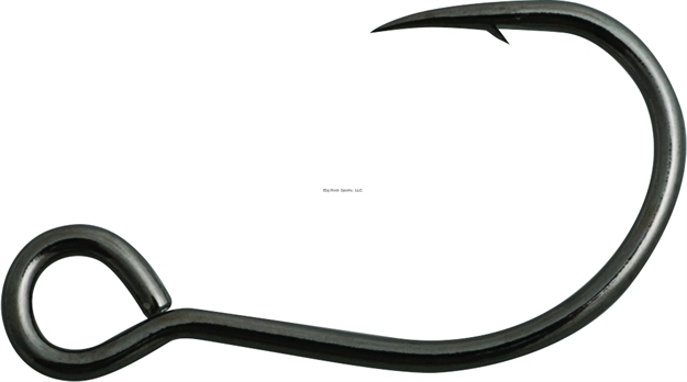 Picture of Owner Single Replacement Hook, Size 2, Needle Point, X-Strong, Black Chrome, 6 Per Pack