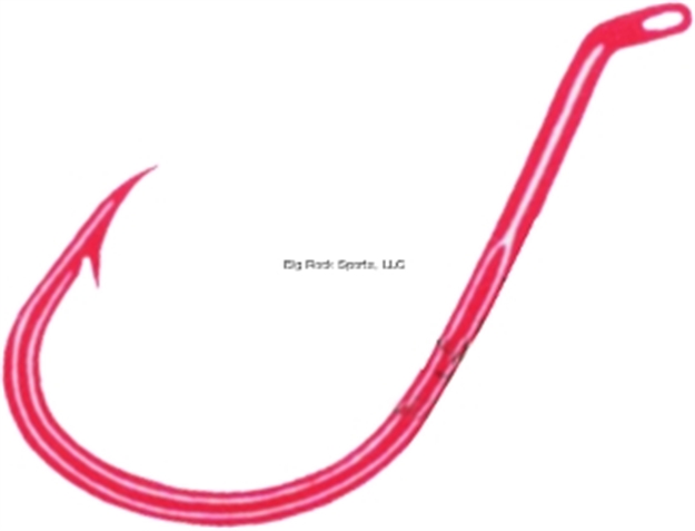 Picture of Owner Ssw All Purpose Hook With Super Needle Point, Size 5/0, Forged Shank, Reversed Bend, UP Eye, Red, 4 Per Pack