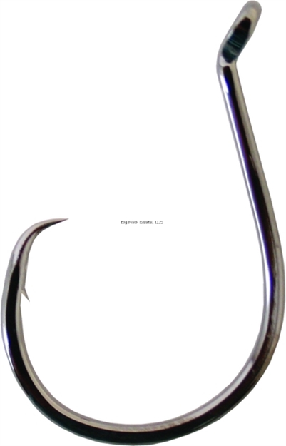 Picture of Owner Ssw Circle Hook, Size 5/0, Hangnail Point, Medium Shank, Offset, UP Eye, Black Chrome, 32 Per Pack