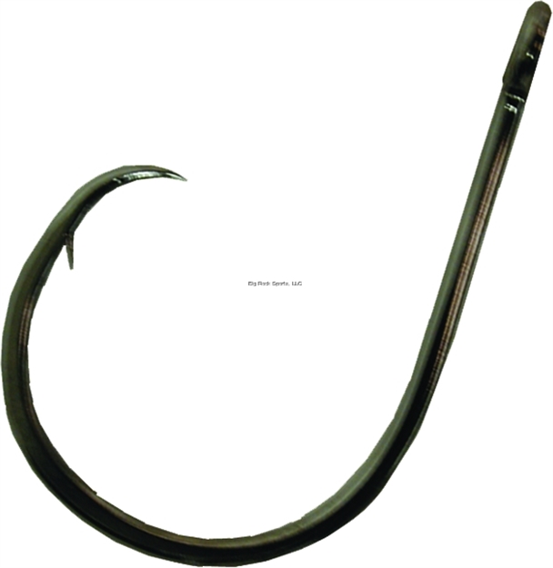 Picture of Owner Ssw In-Line Circle Hook, Size 8/0, Hangnail Point, Medium Shank, Non-Offset, Straight Eye, Black Chrome, 5 Per Pack