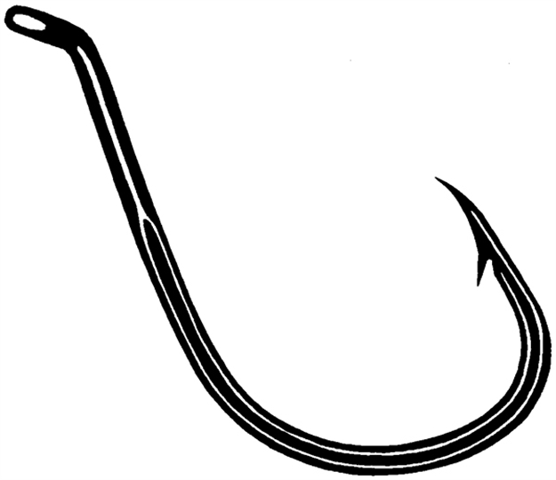 Picture of Owner Ssw Octopus Hook With Super Needle Point, Size 3/0 Forged Shank, Reversed Bend, UP Eye, Black Chrome, 5 Per Pack