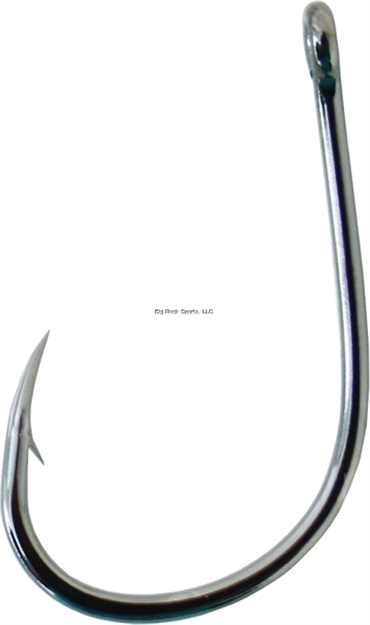 Picture of Owner Ssw Straight Eye Hook With Cutting Point, Size 5/0, Forged Shank, Reversed Bend, Offset, Black Chrome, 5 Per Pack