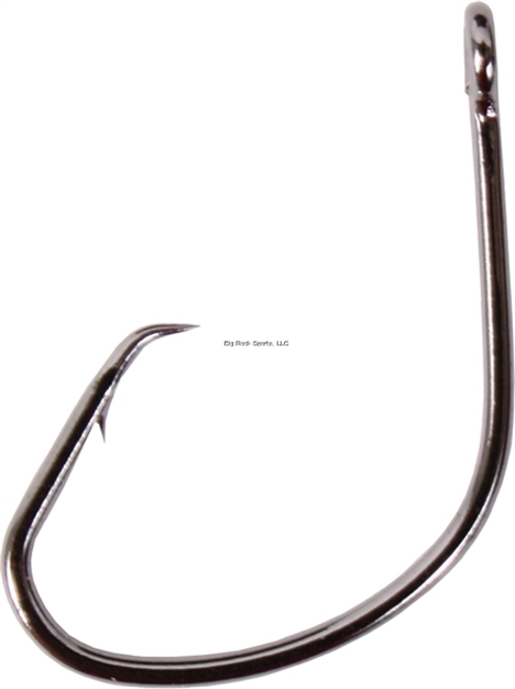 Picture of Owner Tournament Mutu Light Circle Hook, Size 4/0, Hangnail Point, Light Wire, Non-Offset, Black Chrome, 5 Per Pack