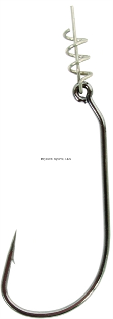 Picture of Owner Twistlock Bass Hook With Centering-Pin Spring, Size 2/0, Needle Point, Forged Shank, 3X Strong, Black Chrome, 5 Per Pack 5132-121 054831099450