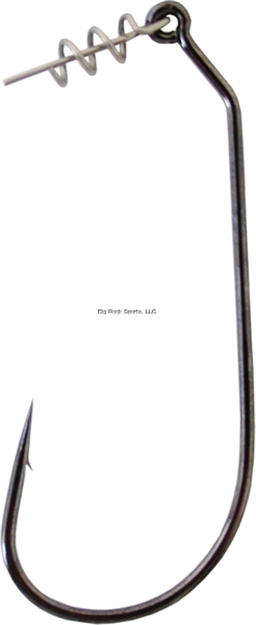 Picture of Owner Twistlock Light Soft Plastic Hook With Centering-Pin Spring, Size 1/0, Needle Point, 1X Strong, Black Chrome, 5 Per Pack