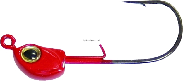Picture of Owner Ultrahead Inshore Jighead, 3/8 Oz, 3/0 Hook, Red, 4/Pack