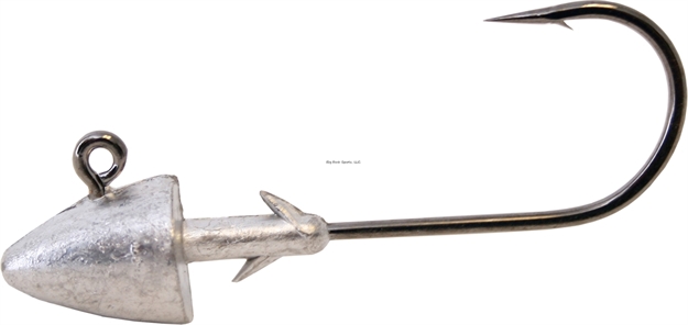 Picture of Owner Ultrahead Saltwater Bullet Jighead, 1/2 Oz, 3/0 Hook, Black Chrome, 3/Pack