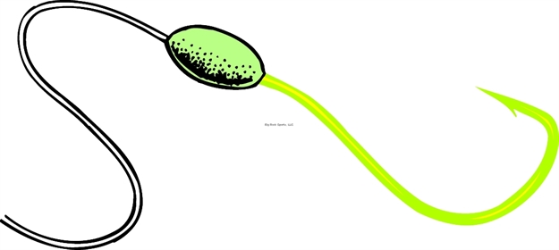 Picture of Owner Walleye Plus Snelled Rig, Size 4, Hot Glow Shank, Super Sharp, All Purpose, Chartreuse, 6 Per Pack