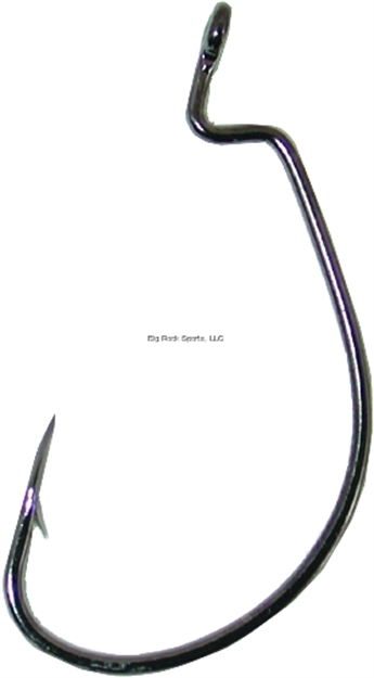 Picture of Owner Wide Gap Plus Bass Hook With Cutting Point, Size 6/0, Elevated, Forged Shank, Z Bend, Black Chrome, 4 Per Pack