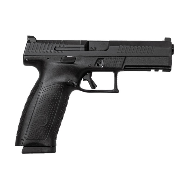 Picture of  Cz-Usa 91550 P-10 F  9Mm Luger 19+1 5.10" Black Steel Barrel, Black Nitride Optic Ready/Serrated Steel Slide, Black Polymer Frame W/Picatinny Rail, Ambidextrous 806703915500