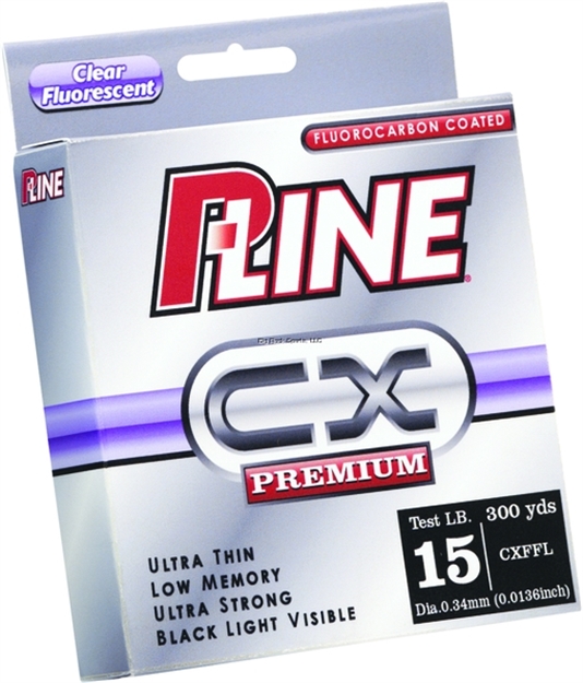 Picture of P-Line CX Premium Fluorocarbon-Coated Mono Filler Spool 300Yds Clear Fluorescent Cxffl-15