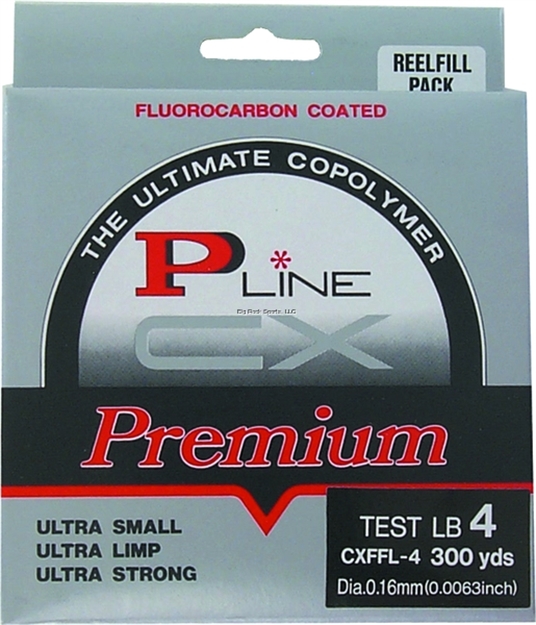 Picture of P-Line CX Premium Fluorocarbon-Coated Mono Filler Spool 300Yds Clear Fluorescent Cxffl-4