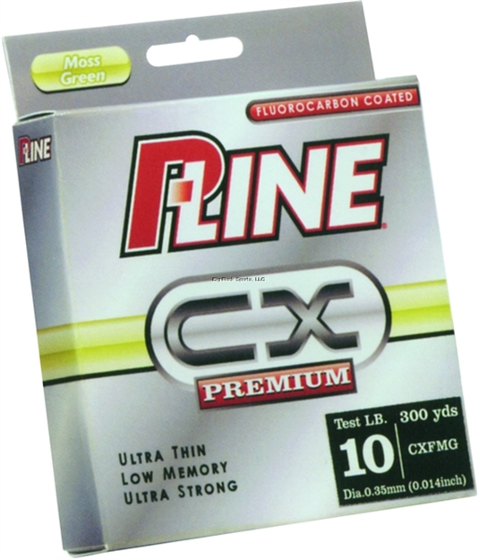 Picture of P-Line CX Premium Fluorocarbon-Coated Mono Filler Spool 300Yds Moss Green Cxfmg-10