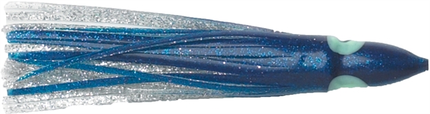 Picture of P-Line Sunrise Squid Skirt, 4 1/2", Blue/Clear/Silver Flake, 5/Pack