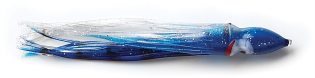 Picture of P-Line Sunrise Squid Skirt, 4 1/2", Blue/Silver & Black Silver Flake, 5/Pack