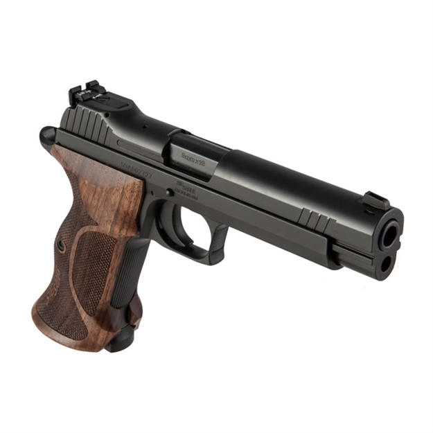 Picture of Sig Sauer P210 Target Semi-Auto Pistol 9Mm, 5" Bbl, Blk, Sao, Adjustable Sights, Walnut Grips, (2) 8+1 Rnd 210A-9-TGT