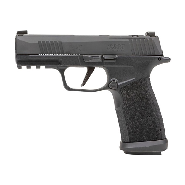 Picture of Sig Sauer 365Xca9tacops P365-Xmacro Tacops Compact 9Mm Luger 17+1 3.70" Black Barrel, Black Nitron Optic Ready/Serrated Slide, Black Polymer Frame W/Picatinny Rail, Black Xmacro Polymer Grips 798681681686 -