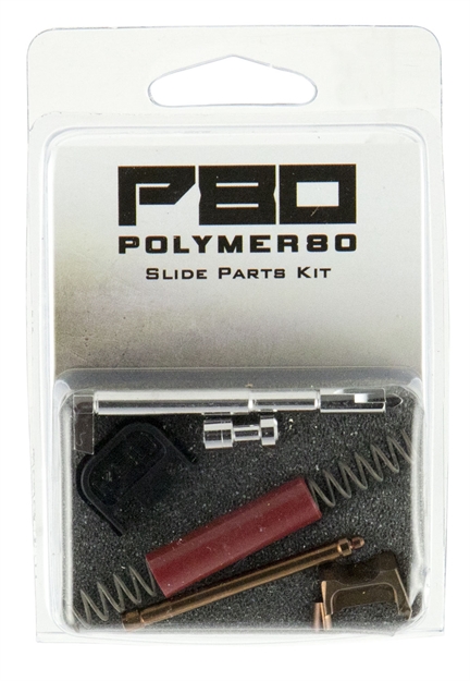 Picture of Polymer80 P80pfpskitbr Pf-Series Slide Parts Kit Glock Gen 1-4 Compatible 17-4 Stainless Steel/Aluminum Bronze/Red Finish