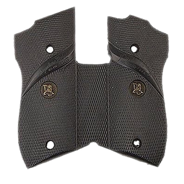 Picture of  Pachmayr 03306 Signature Grip Wraparound Checkered Black Rubber With Backstrap & Finger Grooves For S&W 39, 439, 639