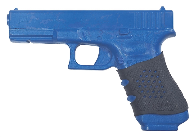 Picture of  Pachmayr 05164 Tactical Grip Glove  Soft With Finger Grooves Black Rubber For Glock 17,20,21,22,31,34,35,37