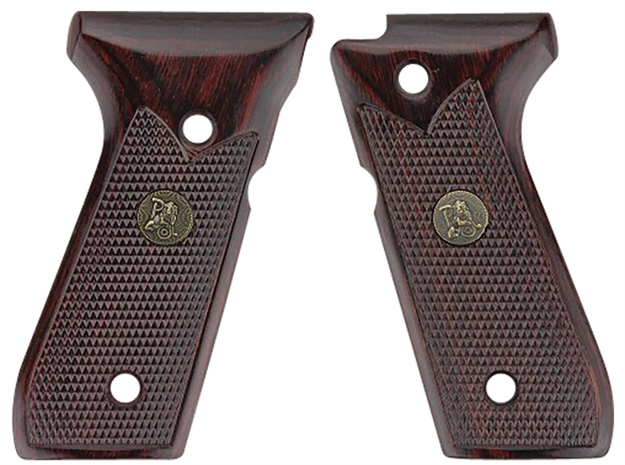 Picture of Pachmayr Laminated Wood Grips Beretta 92Fs Rosewood Check 63200