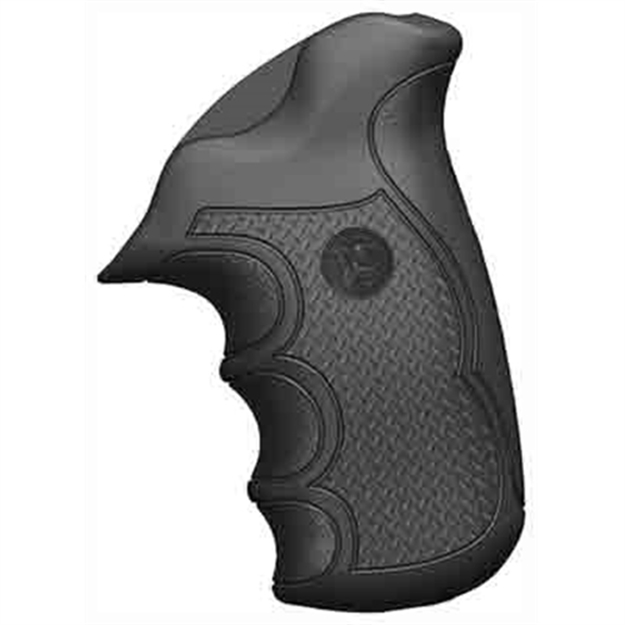 Picture of  Pachmayr 02474 Diamond Pro Grip Diamond Checkering Black Rubber With Finger Grooves For Taurus Compact Public Defender