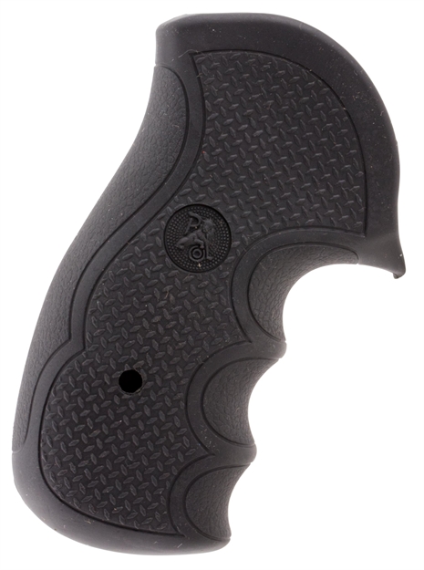 Picture of  Pachmayr 02484 Diamond Pro Grip Diamond Checkering Black Rubber With Finger Grooves For Ruger Gp100