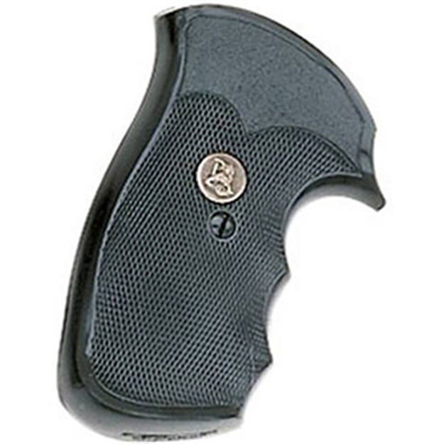 Picture of  Pachmayr 05056 Decelerator Grip Checkered Black Rubber With Finger Grooves For S&W N Frame With Square Butt