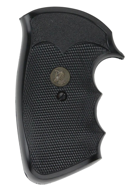 Picture of  Pachmayr 02528 Gripper Grip Checkered Black Rubber With Finger Grooves For Colt Python, Trooper